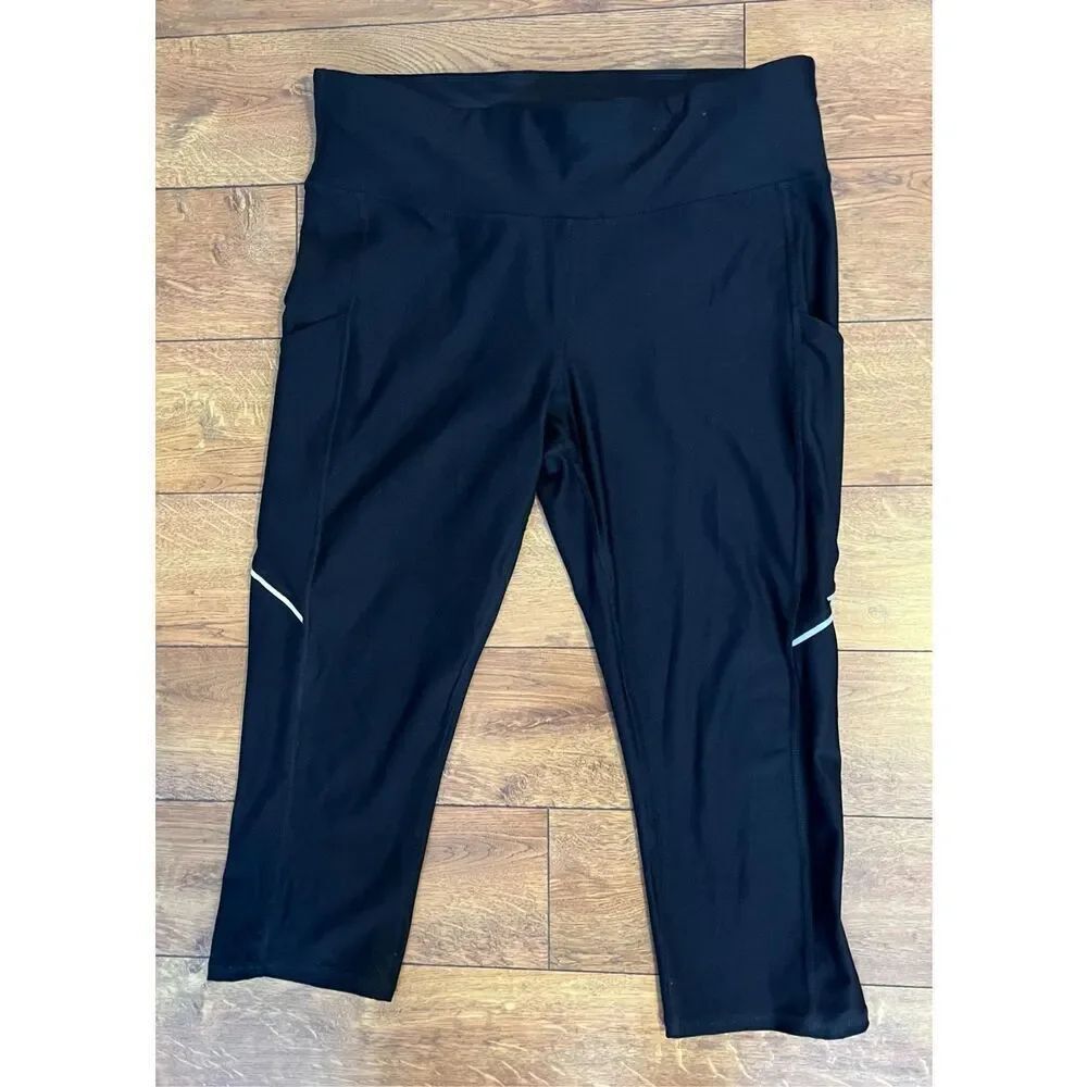 Xersion Performance Women’s 8 Black Athletic Capri Activewear Pants Fitted